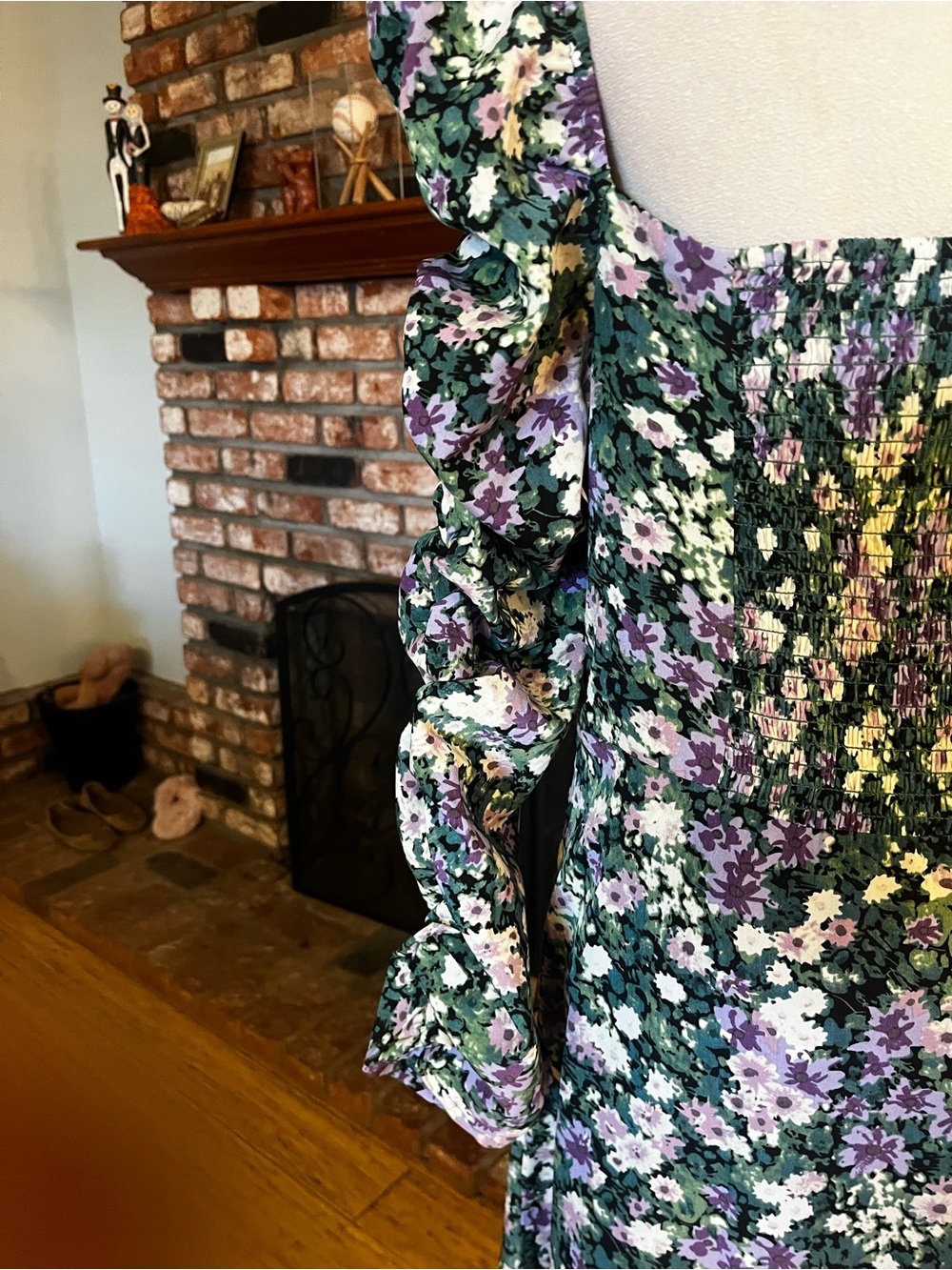 Astr the Label $138 NWOT PTP 23 Jamila Floral Keyhole Long Sleeve Dress - Picture 4 of 8